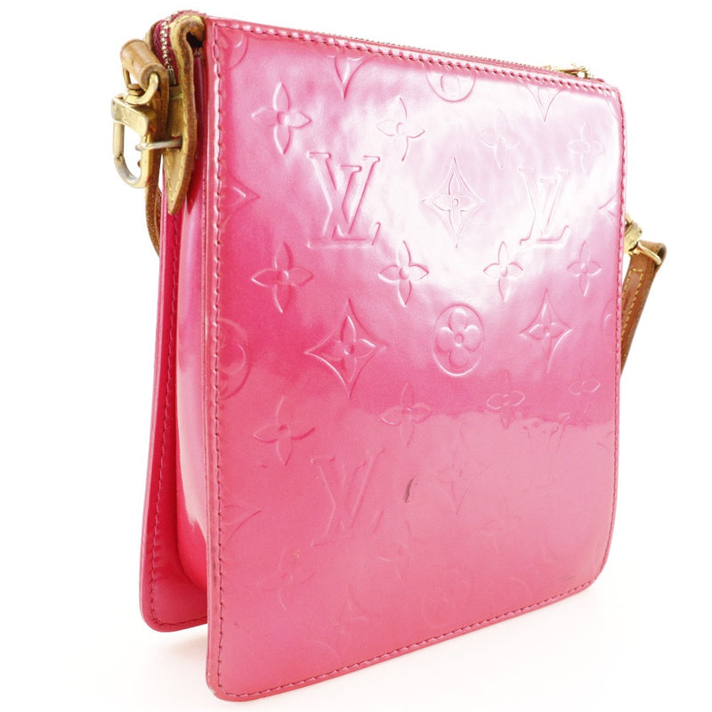 [路易威登]LOUIS VUITTON
 莫特肩袋 
 M91225会标Vernis Fuchsha Pink Pink Th1022对角紧固件座右铭女士B级