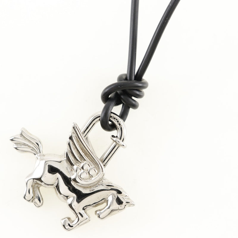 [HERMES] Hermes Pegasus Cadena LanieresAccompaniment Pendant Metal Silver PEGASUS Unisex