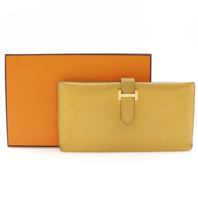 [HERMES] Hermes Bean Purse Courchevel Yellow/goldHardware 〇Z engraved beltHardware Bean ladies