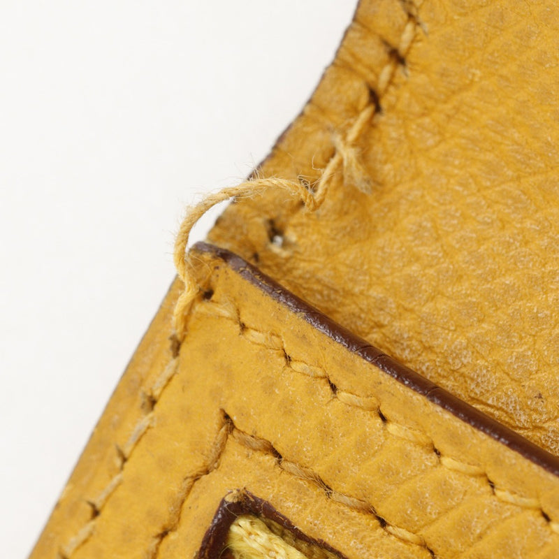 [HERMES] Hermes Bean Purse Courchevel Yellow/goldHardware 〇Z engraved beltHardware Bean ladies