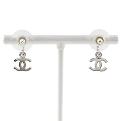 [Chanel] Boucles d'oreilles Chanel Co Mark Swing Metal Silver Environ 2,0 g de coco coco dames