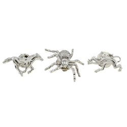 [Dunhill] Dunhill Tipo de 3 piezas Tipo Pin Horse Spider Devil Metal Metal Silver Manguera Set de tres piezas para hombres