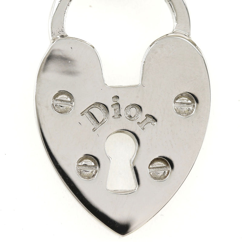 [DIOR] Christian Dior Heart Lock 11.5 Ring Metal Silver 6 Engraved Heart Approximately 14.5g HEART LOCK Ladies A Rank