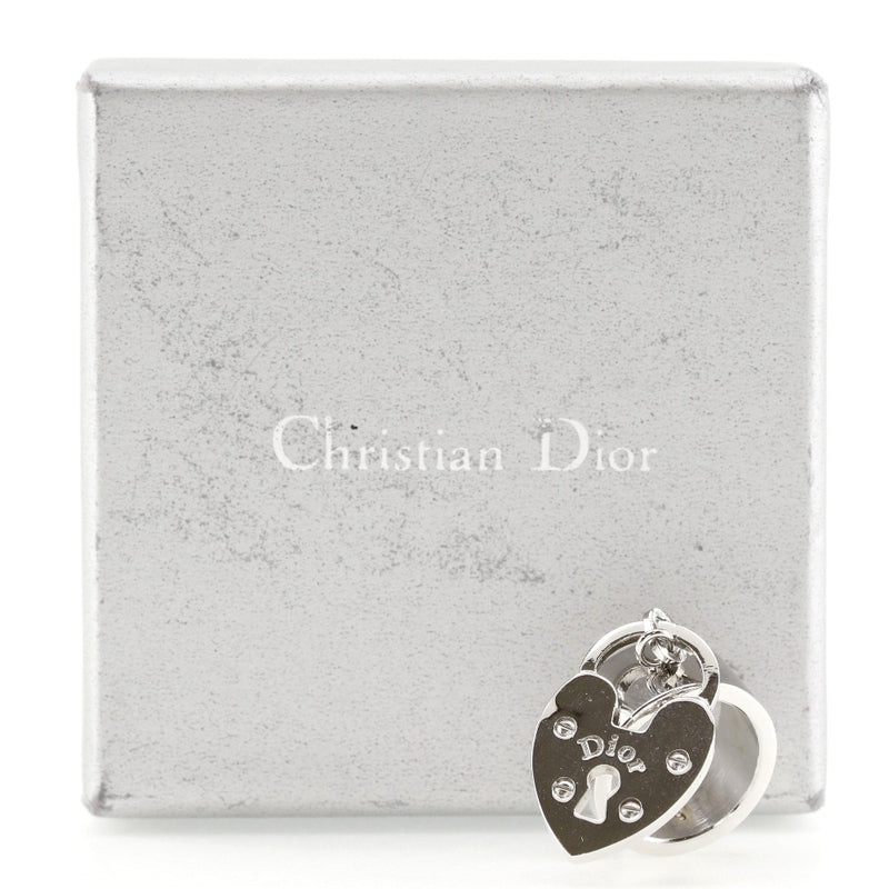 [Dior] Christian Dior Heart Lock n ° 11,5 Anneau / anneau Metal Silver 6 Coeur gravé d'environ 14,5 g de coeur Lock Ladies A Rank