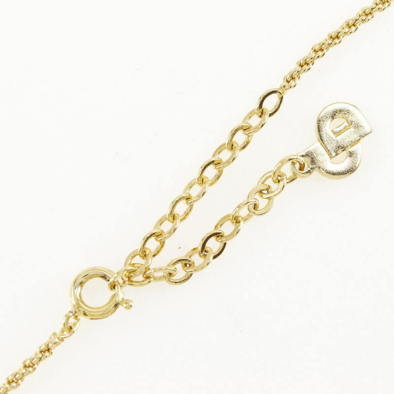 [Dior] Christian Dior CD logo Necklace Plated Gold× Rhinestone about 6.4g CD Logo Ladies A rank