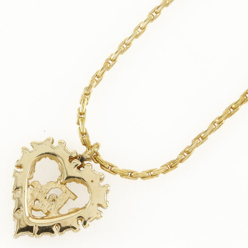 [Dior] Christian Dior Logo Heart Collier Vintage Gold Placing Heart Environ 4,5 g de coeur de logo Madaires A-Rank