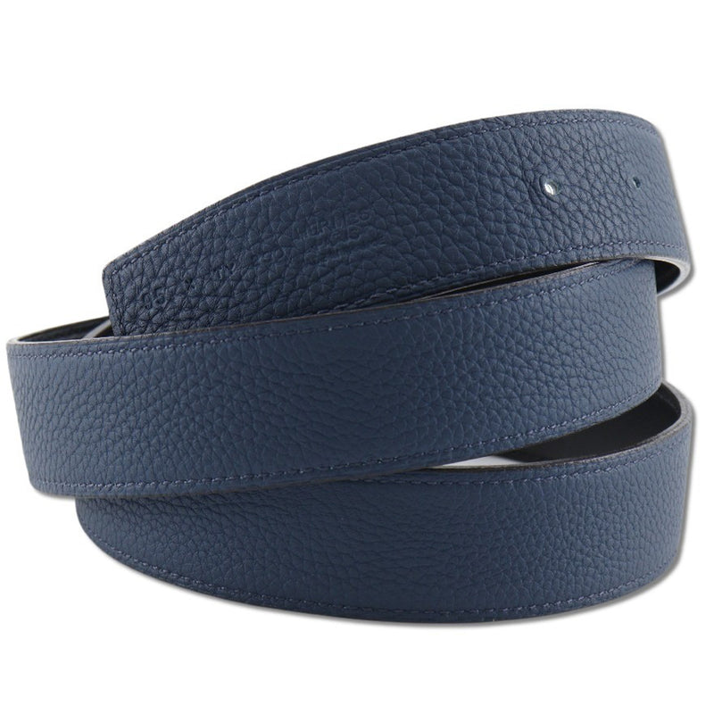 [Hermes] Hermes H Belt Hebilla Sin cinturón de cuero reversible Bloode de cuero Black/Blue X ESTEL ELLET HINDO H SIN HEDAD Men A+Rank