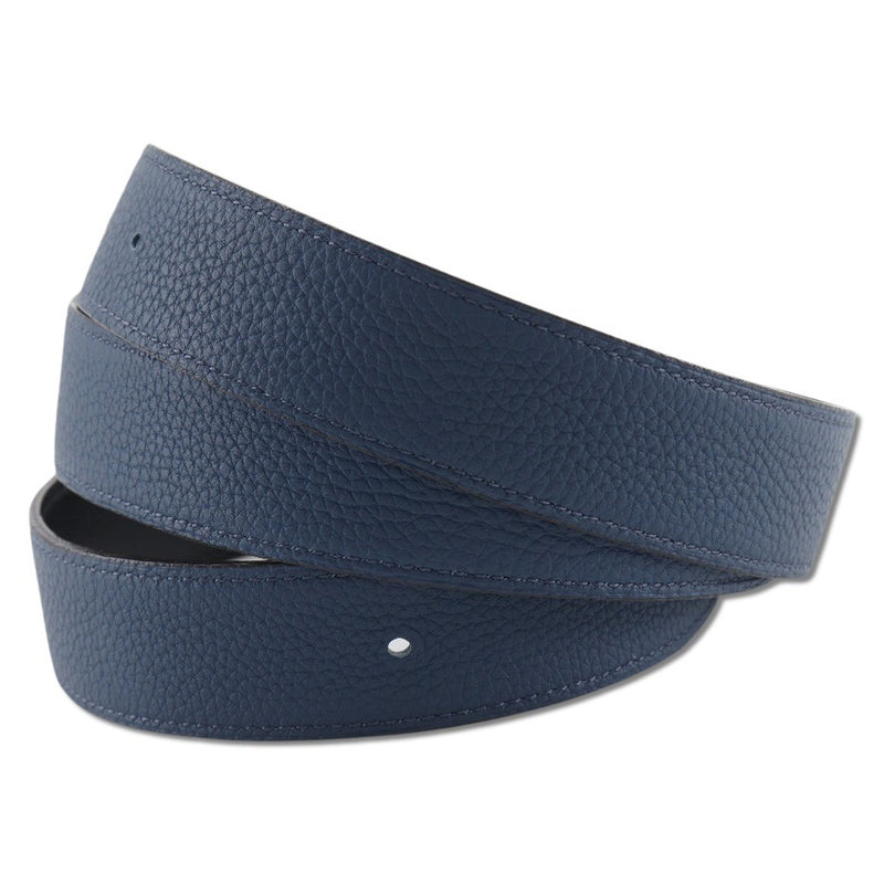 【HERMES】エルメス
 Hベルト バックルなし ベルト
 リバーシブル レザー ブルードゥプルス 黒/青 X刻印 H belt without buckle メンズA+ランク