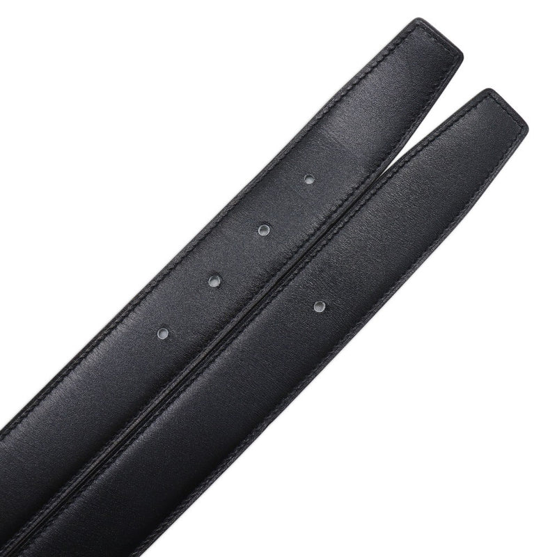 【HERMES】エルメス
 Hベルト バックルなし ベルト
 リバーシブル レザー エタン 黒/グレー T刻印 H belt without buckle メンズA+ランク