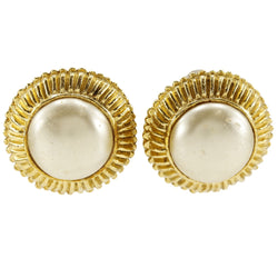 [Chanel] Chanel Brouille à oreilles Placage d'or vintage x Fausse Pearl Environ 29,8 g dames