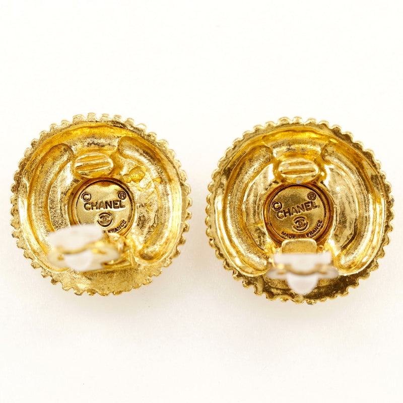 [Chanel] Chanel Brouille à oreilles Placage d'or vintage x Fausse Pearl Environ 29,8 g dames