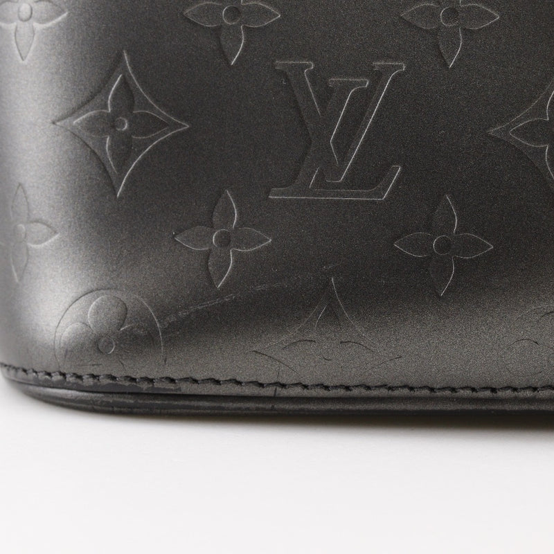 【LOUIS VUITTON】ルイ・ヴィトン
 ストックトン トートバッグ
 M55112 モノグラムマット ノワール メタリックグレー 手提げ A5 ファスナー Stockton レディース