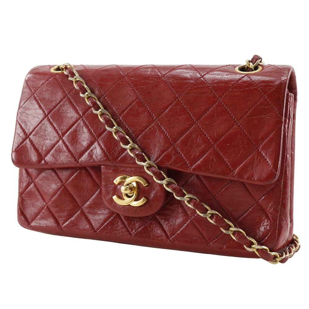 CHANEL マトラッセ ダブルフラップ ラムスキン チェーンショルダーバック CHANEL】シャネル チェーンショルダー ショルダーバッグ マトラッセ