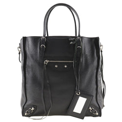 [Balenciaga] Balenciaga Bag Bag Bag 255412 Ternero Negro Handscope A4 Bolsa de papel abierto Damas