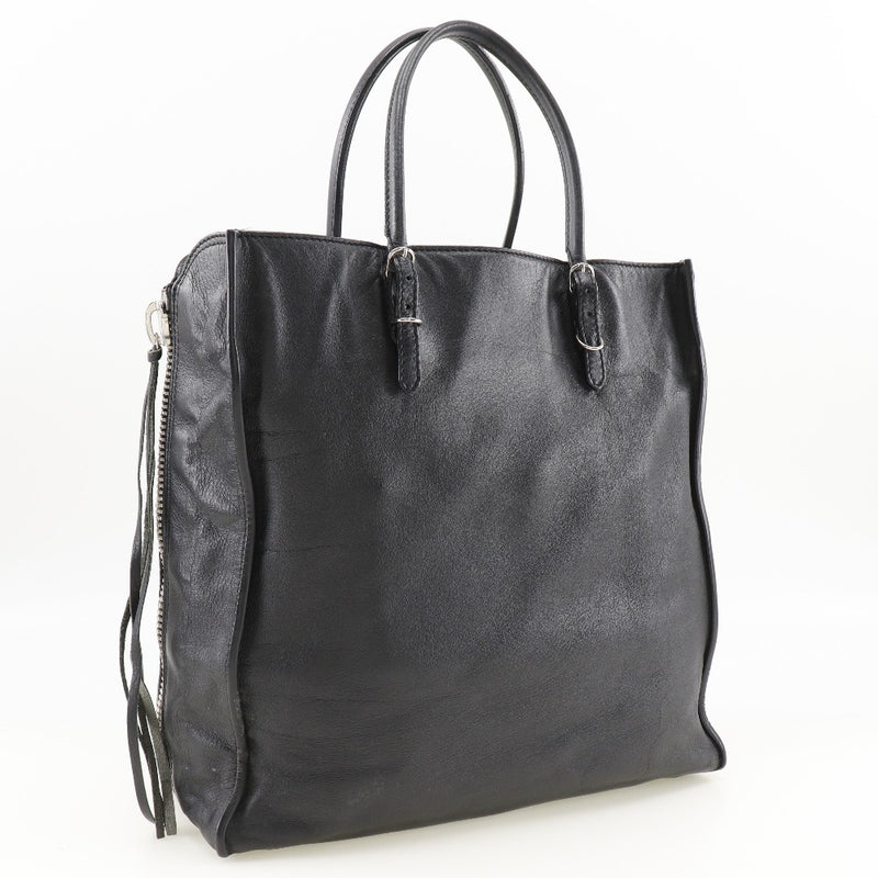 BALENCIAGA Balenciaga Paper bag Tote Bag 255412 Calfskin Black Hands KYOTO NISHIKINO