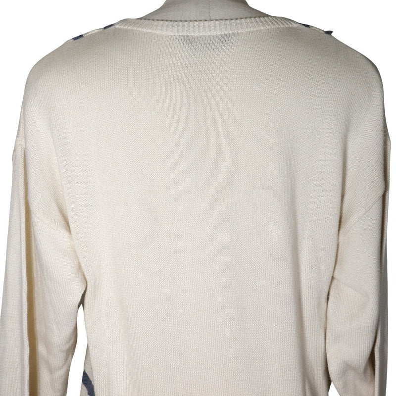 [Dior] Christian Dior 
 Sports sweater 
 V neck cotton white sports men's A-rank