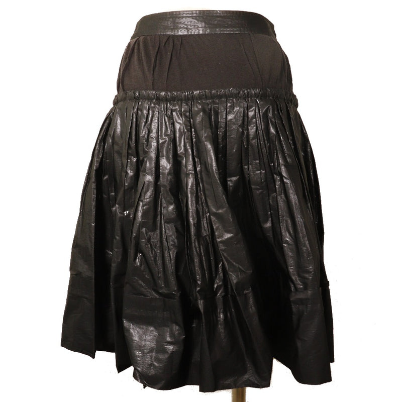 [Louis Vuitton]LOUIS VUITTON Pleated Skirt Polyéster x Seda Damas plisadas negras