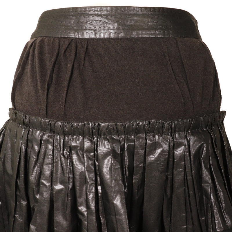 [Louis Vuitton]LOUIS VUITTON
 Pleated Skirt 
 Polyester x Silk Black PLEATED Ladies