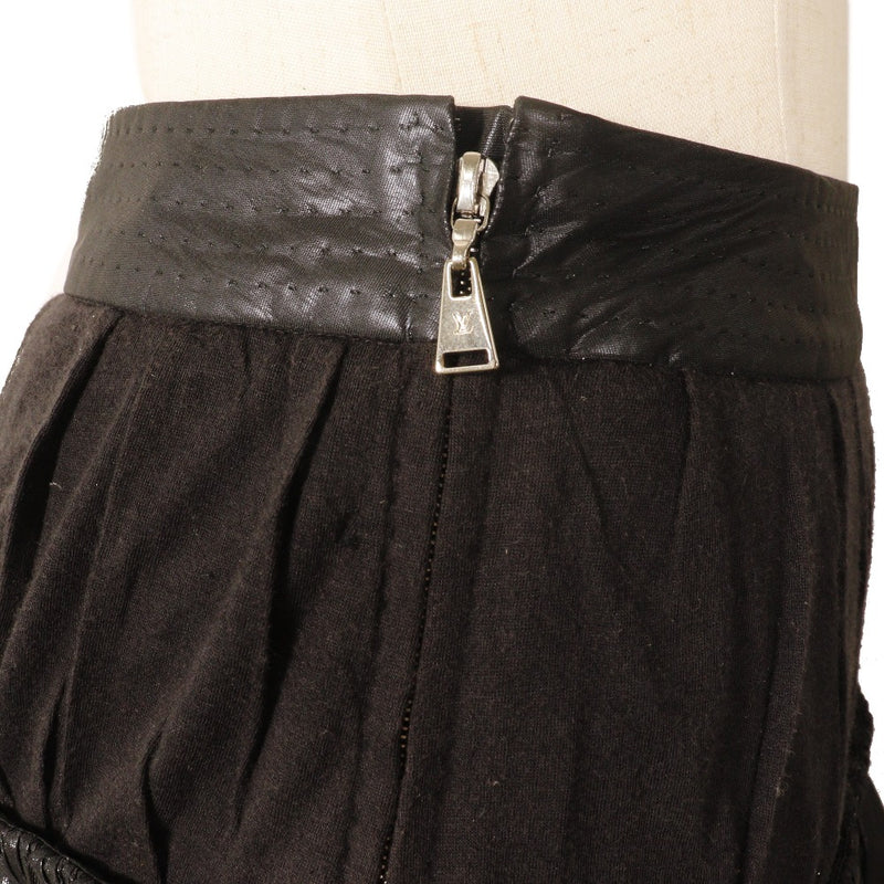 [Louis Vuitton]LOUIS VUITTON
 Pleated Skirt 
 Polyester x Silk Black PLEATED Ladies