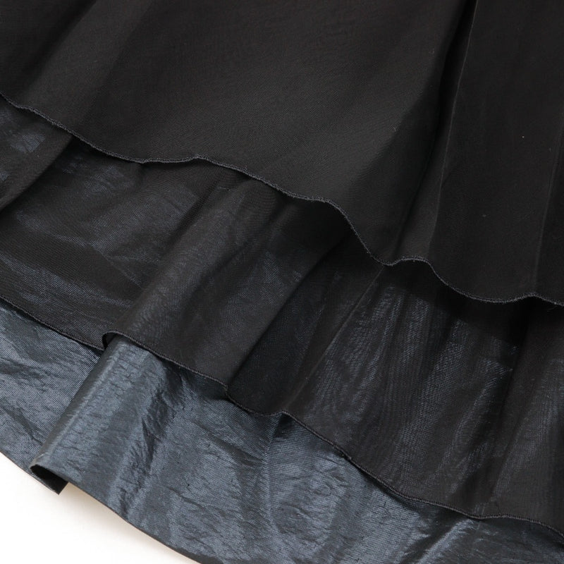 [Louis Vuitton]LOUIS VUITTON Pleated Skirt polyester x silk black pleated ladies