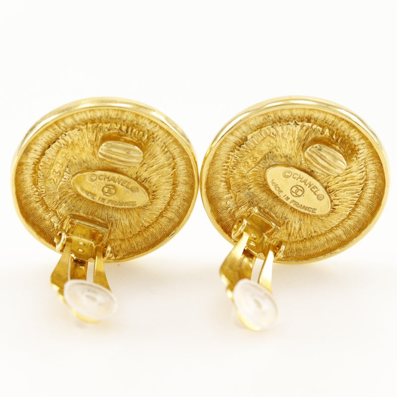 [CHANEL] Chanel COCO Mark Earring Vintage Plated Gold Approximately 21.6g Coco Mark Ladies