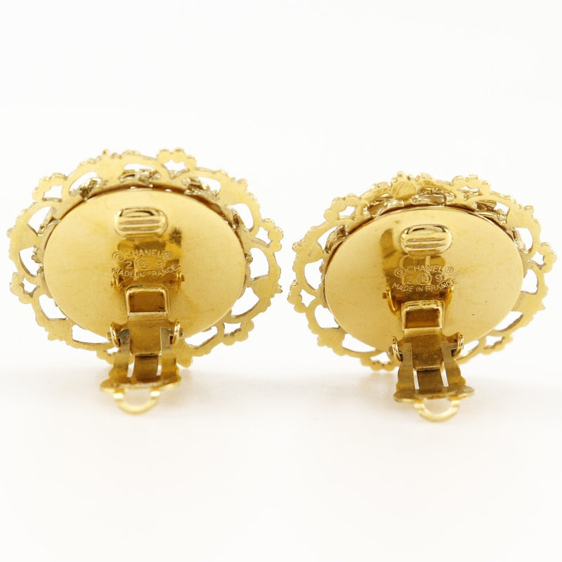 [Chanel] Chanel Coco Marc Boucles d'oreilles Vintage Gold Placing x Fake Pearl 29 Armes 31,5g Coco Mark Ladies A-Rank