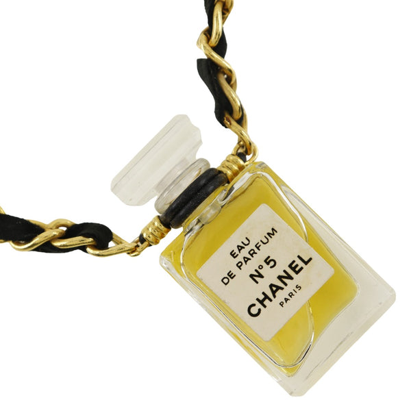 [Chanel] Collar de botella de perfume Chanel No.5 chapado en oro de aproximadamente 55.5 g de botella de perfume Damas