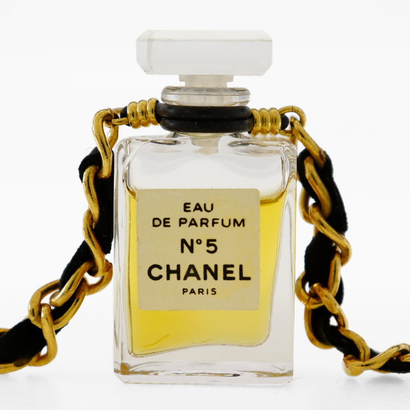 [CHANEL] Chanel Perfume Bottle Necklace No.5 Plated Gold Approximately 55.5g Perfume Bottle Ladies