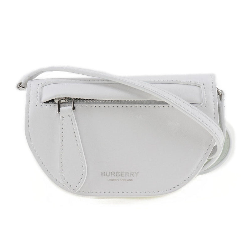 [Burberry] Burberry 
 Olympia mini shoulder shoulder bag 
 Leather White Diagonal Magnet Type OLYMPIA Mini SHOULDER Ladies A Rank