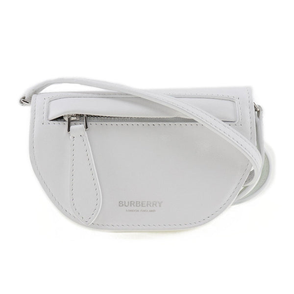 [Burberry] Burberry Olympia Mini -Shoulder Shouther Bag Leather White Diagonal Magnet Type Olymii Mini Shoulder Ladies A Rank