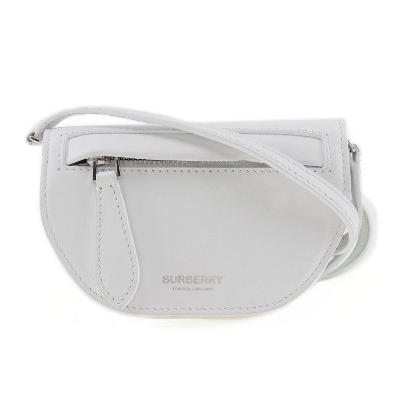 [Burberry] Burberry Olympia Mini - Sac à épaule à épaules en cuir blanc diagonal aimant de type Olympia mini-épaule dames un rang