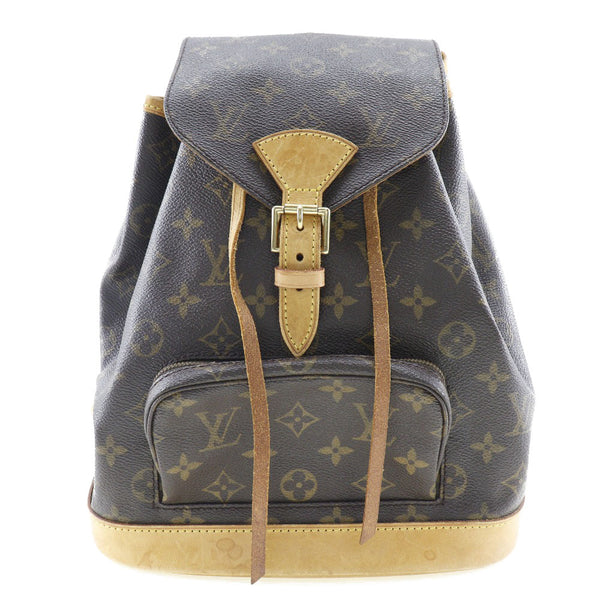 [Louis Vuitton]LOUIS VUITTON Monsri MM Backpack・ Daypack *As-Is Item M51136 Monogram canvas Brown SP0967 engraved beltHardware Montsourismm ladies