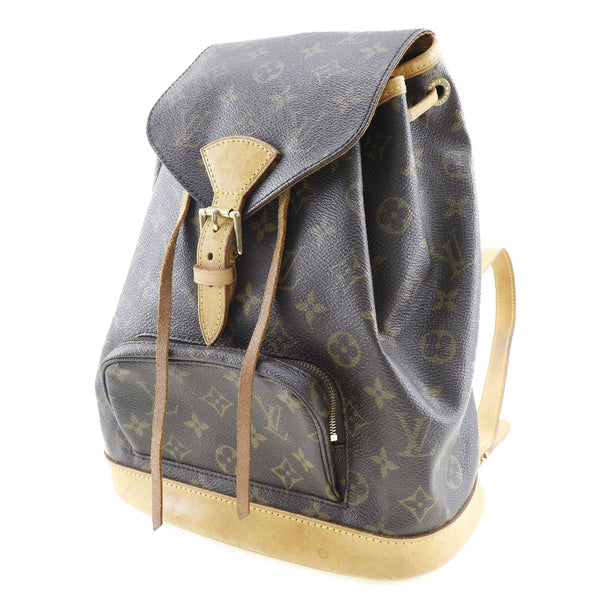 [Louis Vuitton]LOUIS VUITTON Monsri MM Backpack・ Daypack *As-Is Item M51136 Monogram canvas Brown SP0967 engraved beltHardware Montsourismm ladies