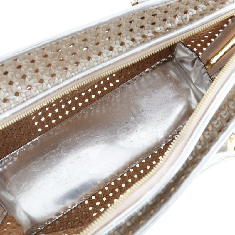 [Loewe] Loewe 
 Amazona手提包 
 编织的皮革X金属金色拉链亚马逊女士B级