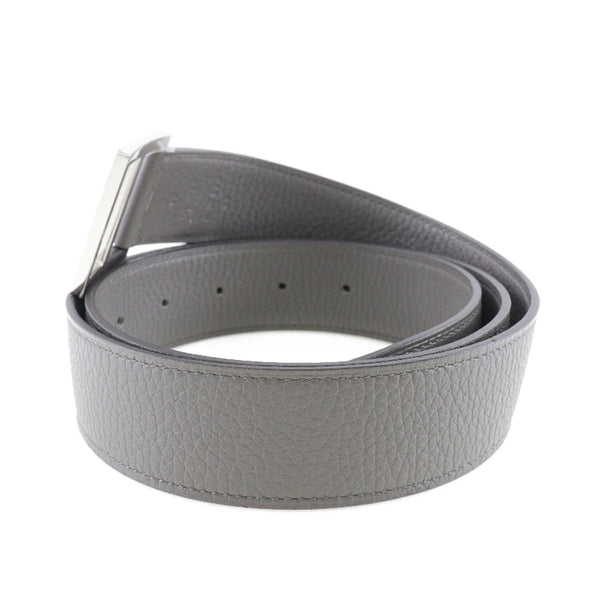 [HERMES] Hermes Serie Belt Taurillon Clemence Etan Gray A engraved Serie Men's S rank