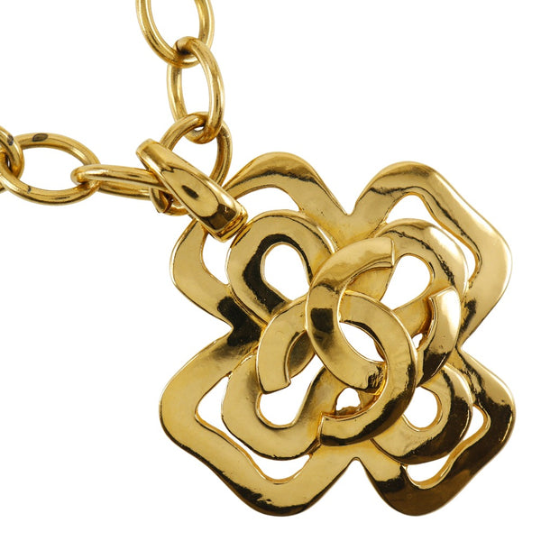 [Chanel] Chanel 
 Collar de cochomark 
 Cross Vintage Gold Colle de oro 95p Cross grabado alrededor de 135 g Coco Ladies