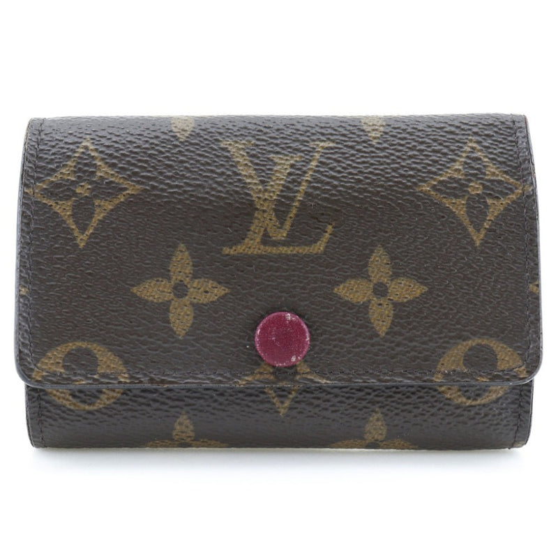 [Louis Vuitton] Louis Vuitton 
 Mulltikure 6 key case 
 M60701 Monogram canvas Fusha tea CT1139 engraved snap button MULTICLES6 Ladies