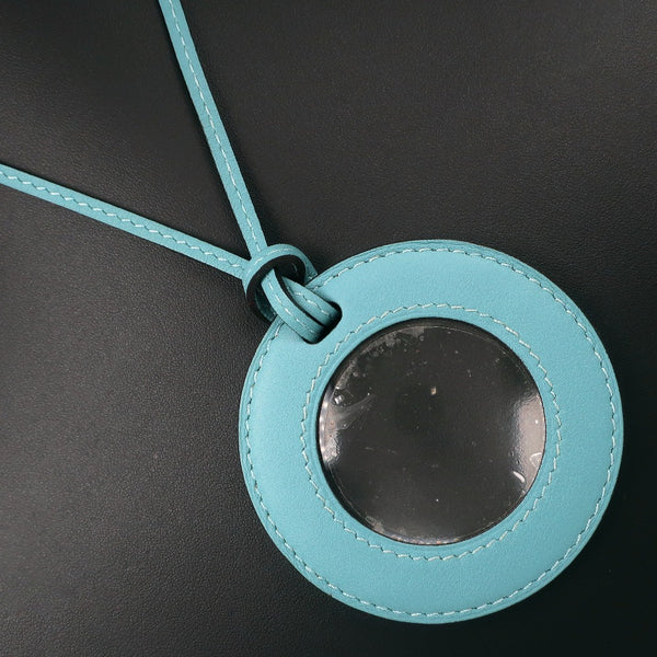 【HERMES】エルメス
 ルーペネックレス ネックレス
 ヴォースイフト ブルージーン 水色 約55g Magnifier Necklace レディースAランク