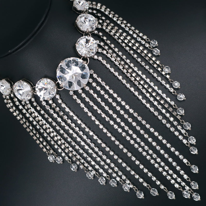 [MIUMIU] 미우미우 샹들리에 목걸이 
 5JC195