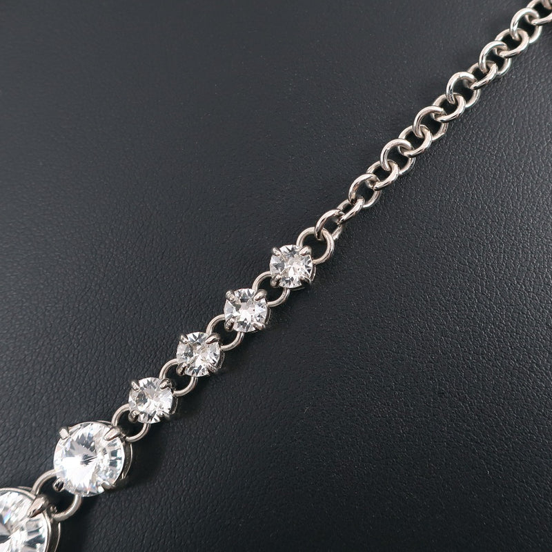 [MIUMIU] Miu Miu Chandelier Necklace Choker 5JC195 Metal crystal Silver Approximately 100g CHANDELIER Ladies A-Rank