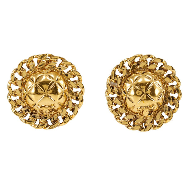 [Chanel] Chanel 
 Pendientes de cocomar 
 Cadena de matrasse Chapado de oro vintage aproximadamente 19.1 g Coco Mark Ladies