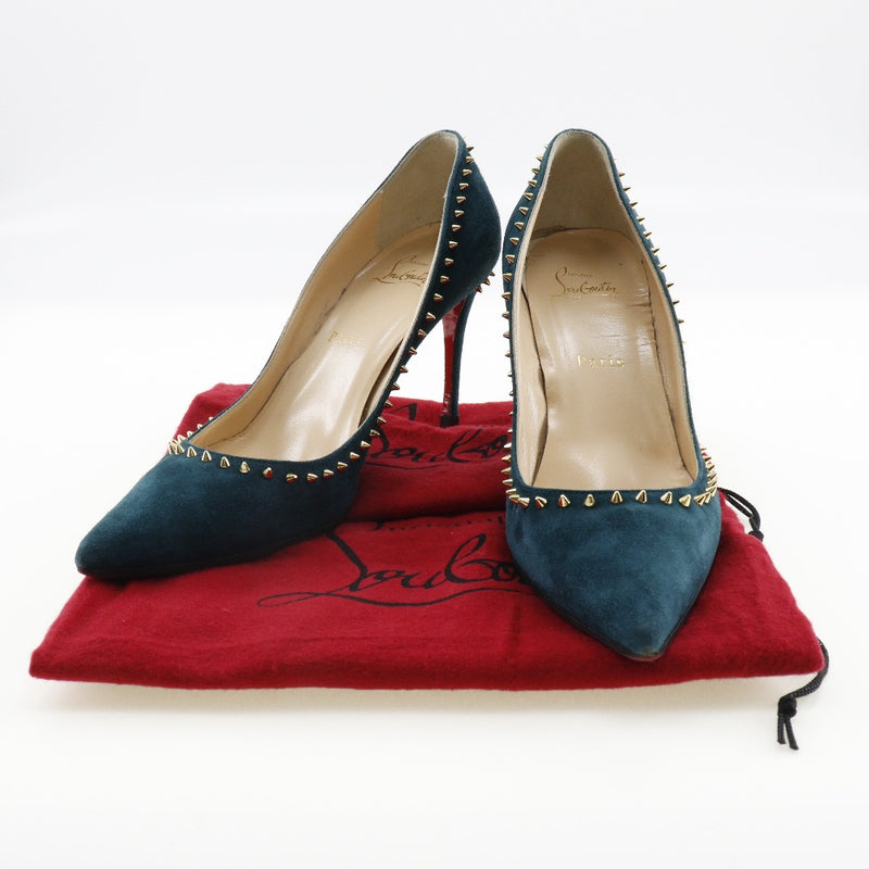 [Christian Louboutin] Christian Lubutan 
 Bombas de espiga 
 Red Sole Swed Green Spike Damas