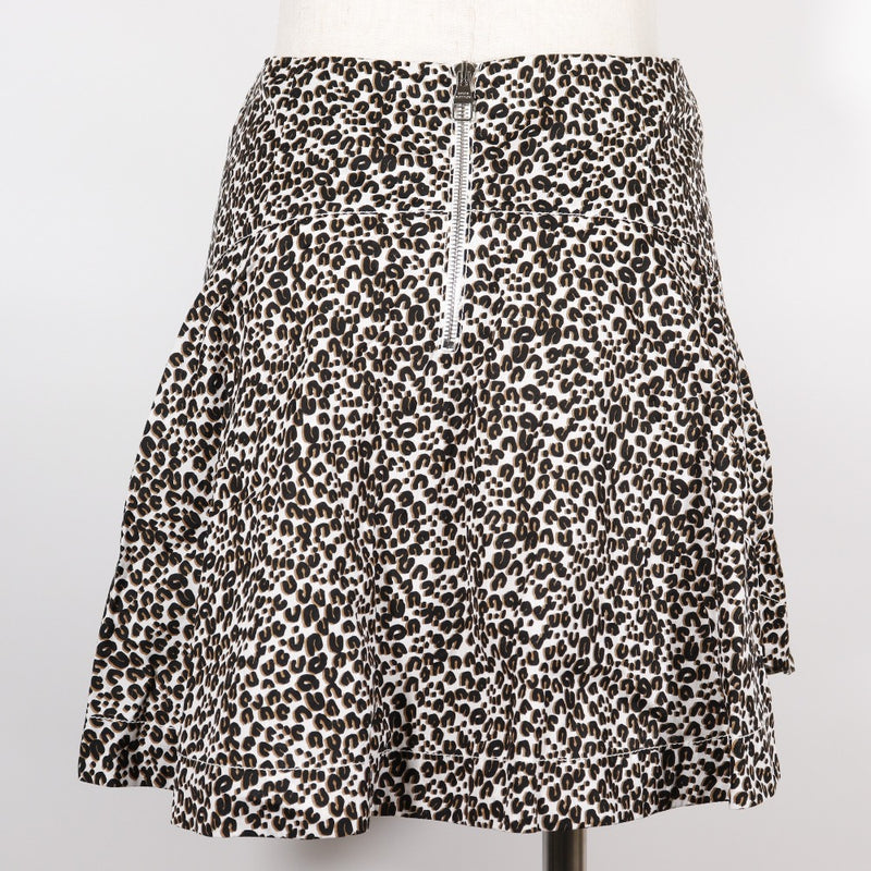 [Louis Vuitton] Louis Vuitton 
 Falda 
 Leopard Ribbon Cotton Black/White/Tea Ladies A+Rank