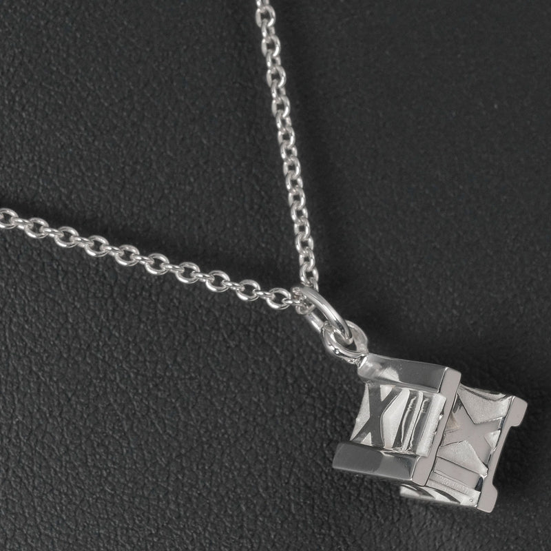 [Tiffany & co.]TIFFANY&Co. Atlas cube Necklace Silver 925 Square Approximately 6.97g Atlas Cube Ladies A Rank