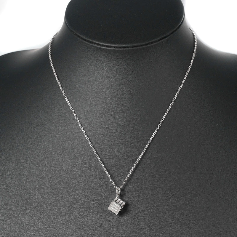 [Tiffany & co.]TIFFANY&Co. Atlas cube Necklace Silver 925 Square Approximately 6.97g Atlas Cube Ladies A Rank