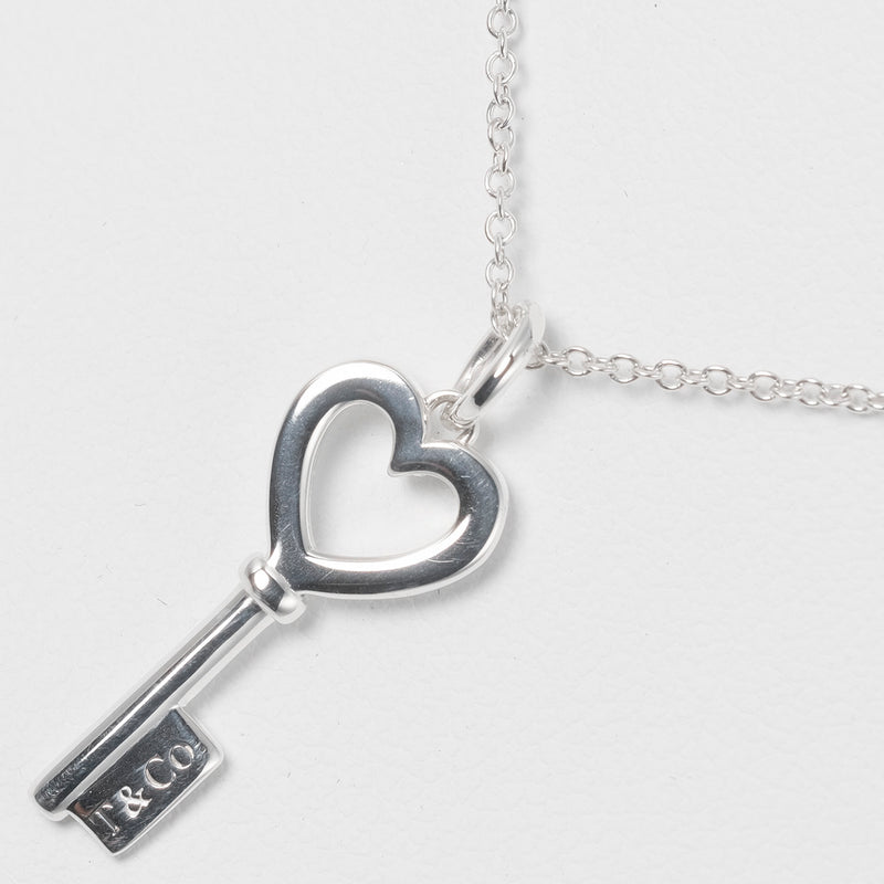 【TIFFANY&Co.】ティファニー
 ハート キー ネックレス
 シルバー925 ハート 約2.0g Heart key レディースAランク