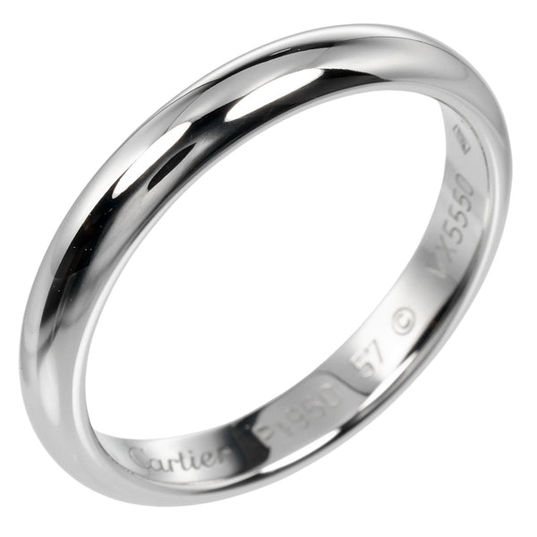 [Cartier] Cartier 
 1895 Boda No. 17 Anillo / anillo 
 Banda de 3.5 mm PT950 Platinum alrededor de 6.17g 1895 Hombres de bodas A Rank