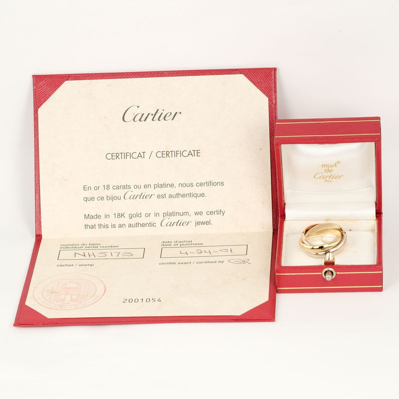 [Cartier] Cartier Trinity No. 16 Ring 18KGold x YG PG WG Approximately 11.88g TRINITY Ladies A Rank