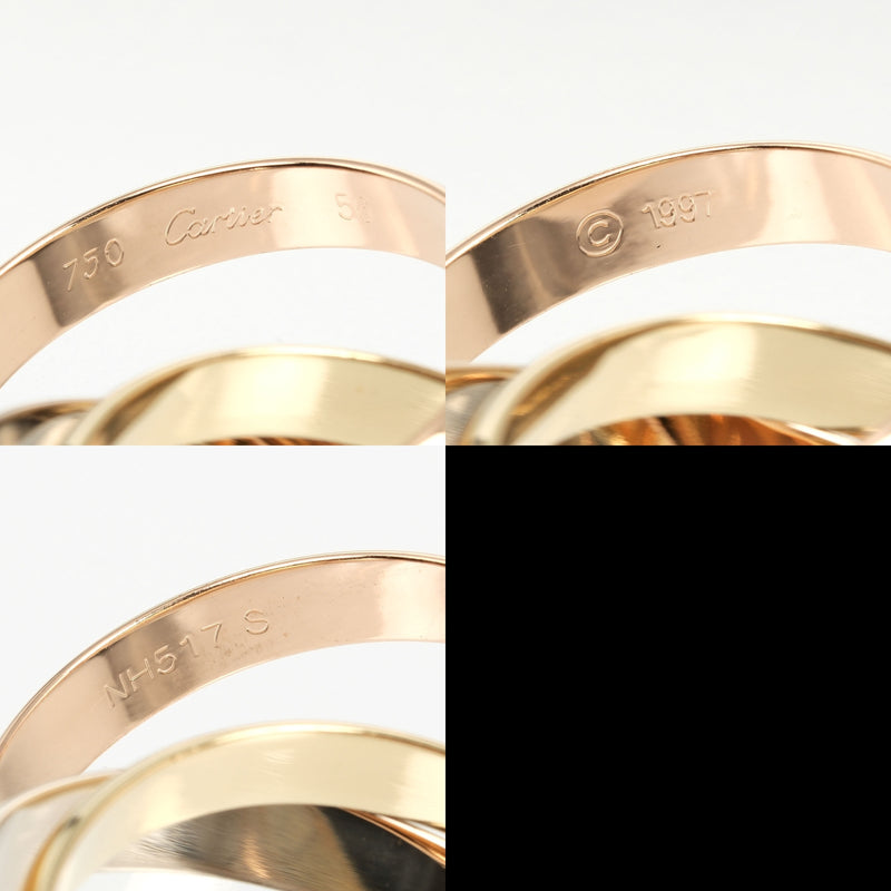 [Cartier] Cartier Trinity No. 16 Ring 18KGold x YG PG WG Approximately 11.88g TRINITY Ladies A Rank