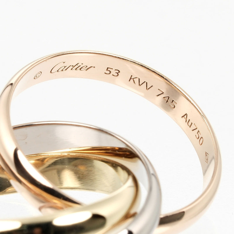 [Cartier] Cartier Trinity No. 13 Ring 18KGold x YG PG WG Approximately 8.52g Trinity Ladies A Rank